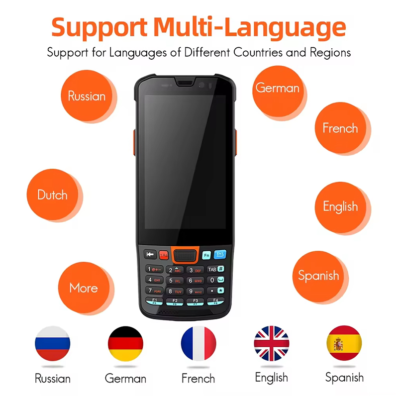 2024 New Pocket Handheld Barcode Scanner Terminal Wireless Touch Screen Rugged PDA Terminal