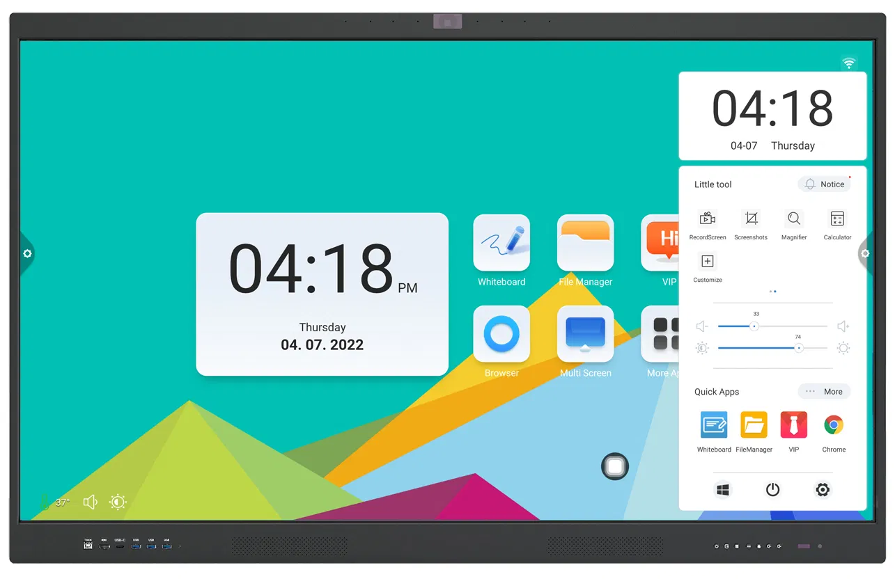 Riotouch 65/75/86 Inch Android 13/14 Interactive Flat Panel Smart Board Classroom Touch Board