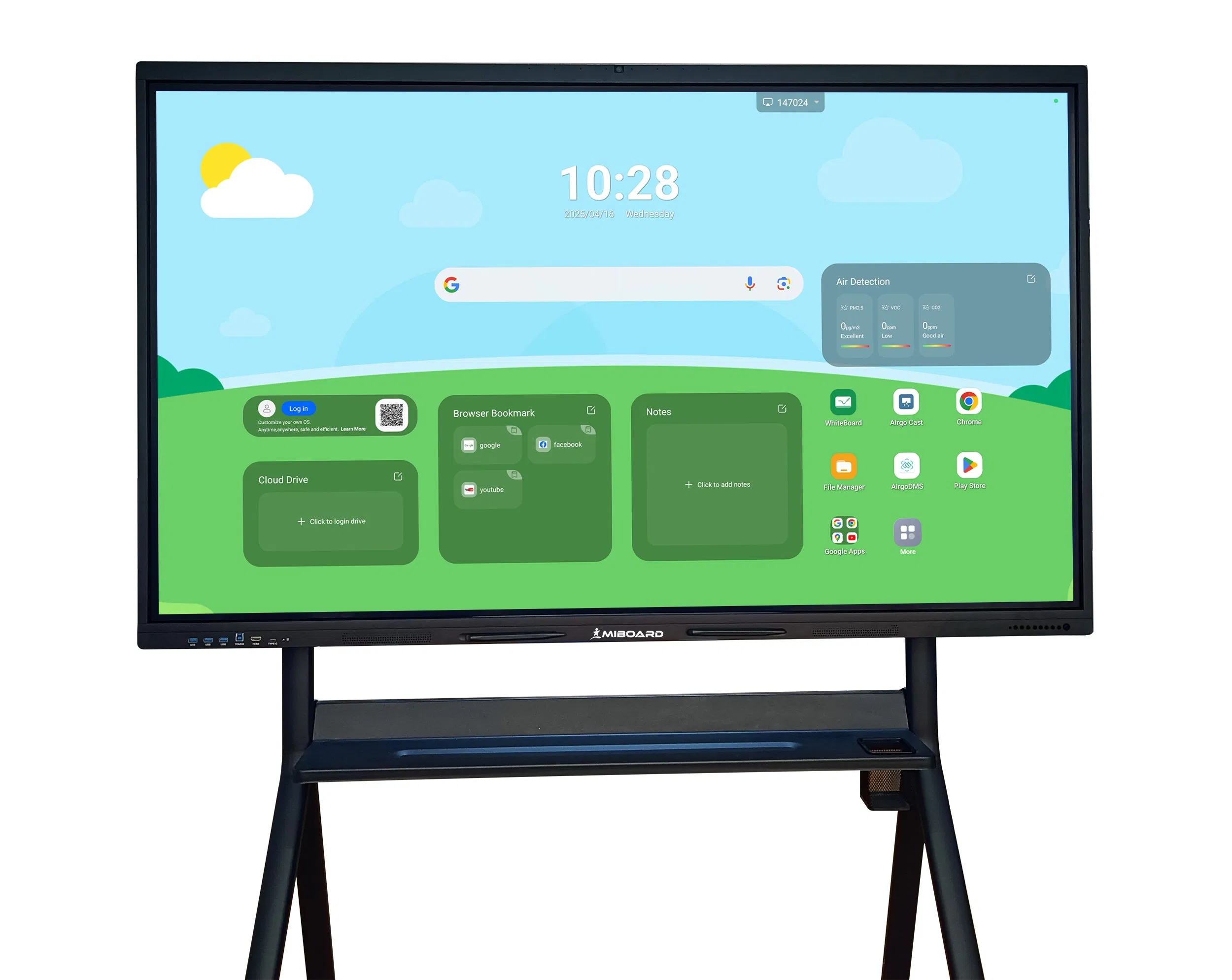 Miboard V14. E2 OEM Factory Price Interactive Flat Panel 75 Inch with Google Edla-Licensed Smart Board Whiteboard for Education