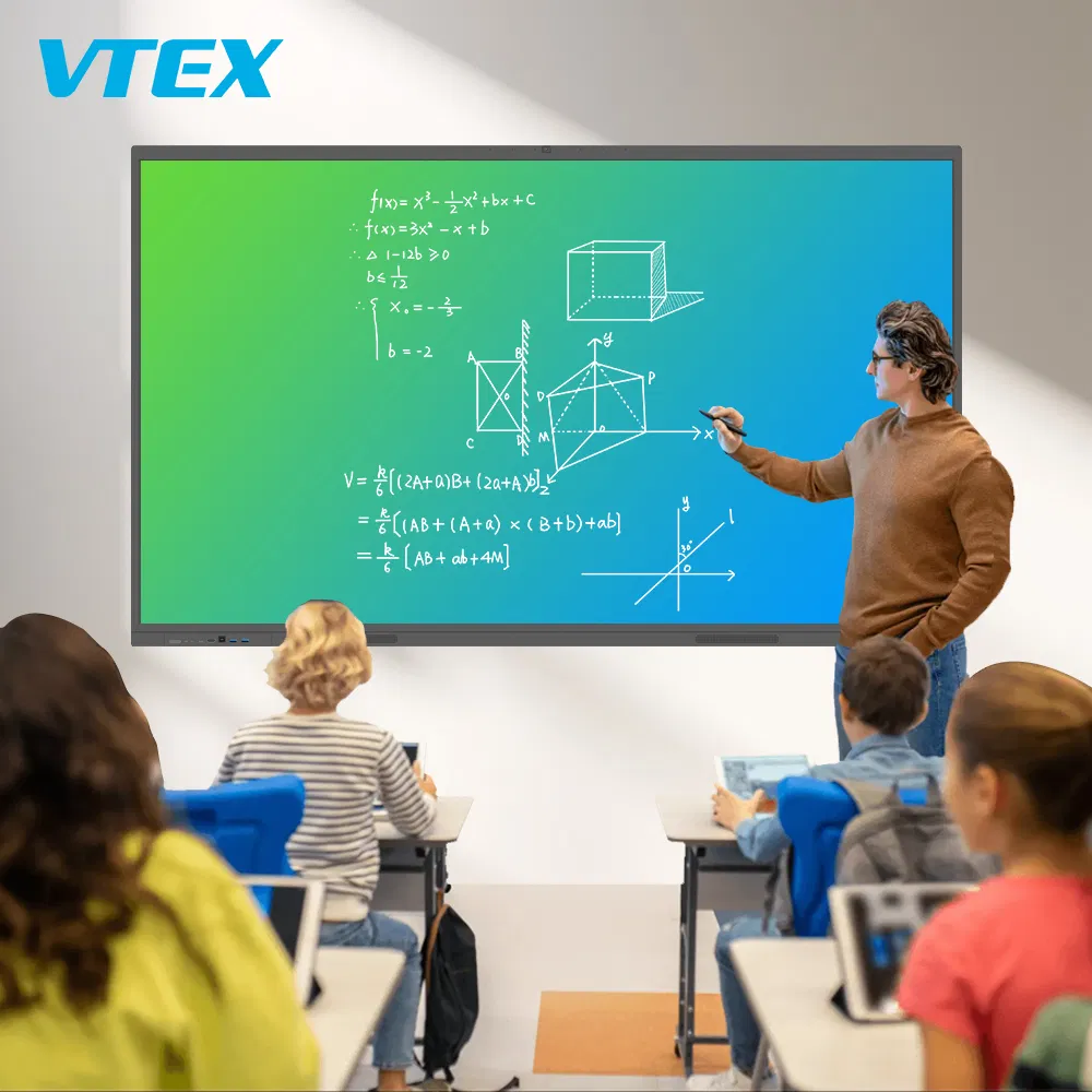 Good Quality 65" 55'' Smart White Board 4K Touch Interact Whiteboard Digital Interactive Flat Panel for School Education Meeting