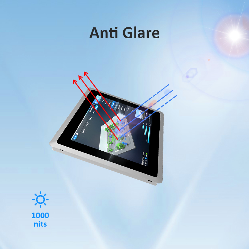Sunlight Readable 1000nits IP65 Rated All in One PC Touchscreen Explosion Proof Fanless Industrial Panel PC Windows 10