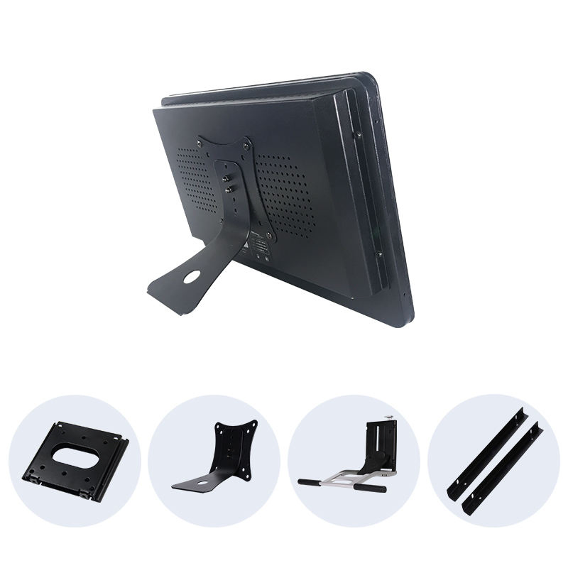 Embedded 15.6" Touchscreen Panel PC, 3mm Tempered Glass Wall Mount Rugged Industrial Computer with RS232