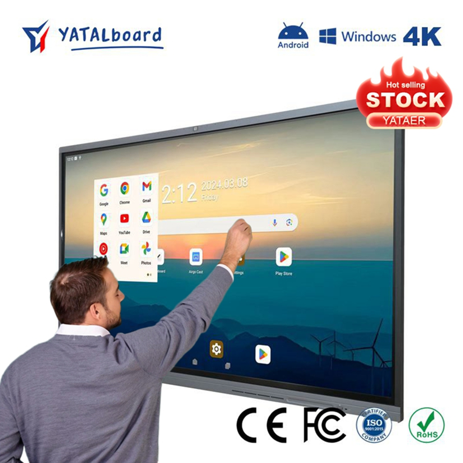 55 65 75 86 98 110 Inch Interactive Whiteboard Touch Screen All-in-One PC Smart Display for School Conference Classroom