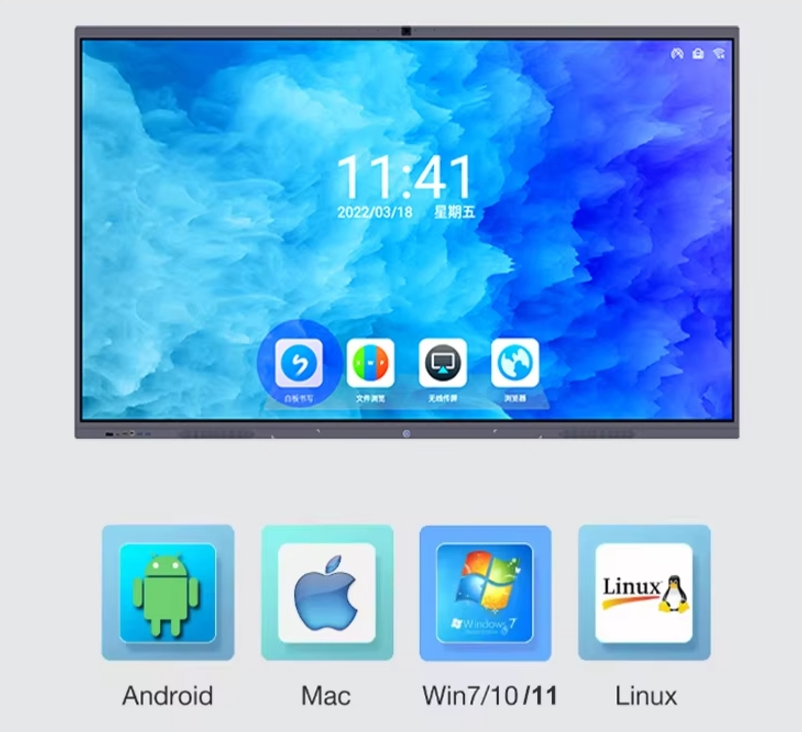 China 4K Ifp All in One Smart Board Digital Interactive Flat Panel Dual System