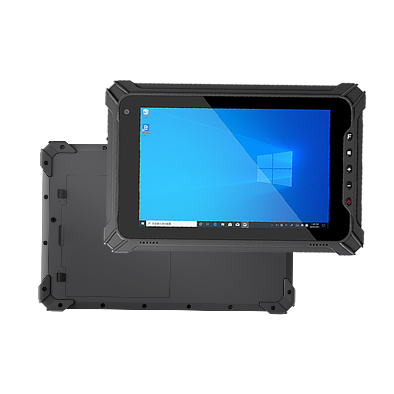 8 Inch 4G LTE Rugged Industrial Tablet Vehicle Mounted IP65 Computer Fingerprint Barcode Scanning GPS Windows Tablet PC Q802