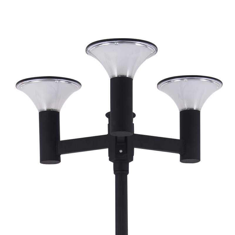 15W Automatic Easy DIY Installation Wire Free Triple Lantern Heads Garden Light, Waterproof Anti-Corrosion Solar Charging System Square Lighting.