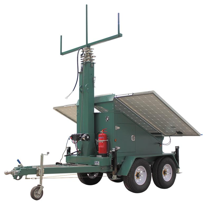 Mobile Solar Surveillance Trailer Quick Deloyment Security System Vts900A-C