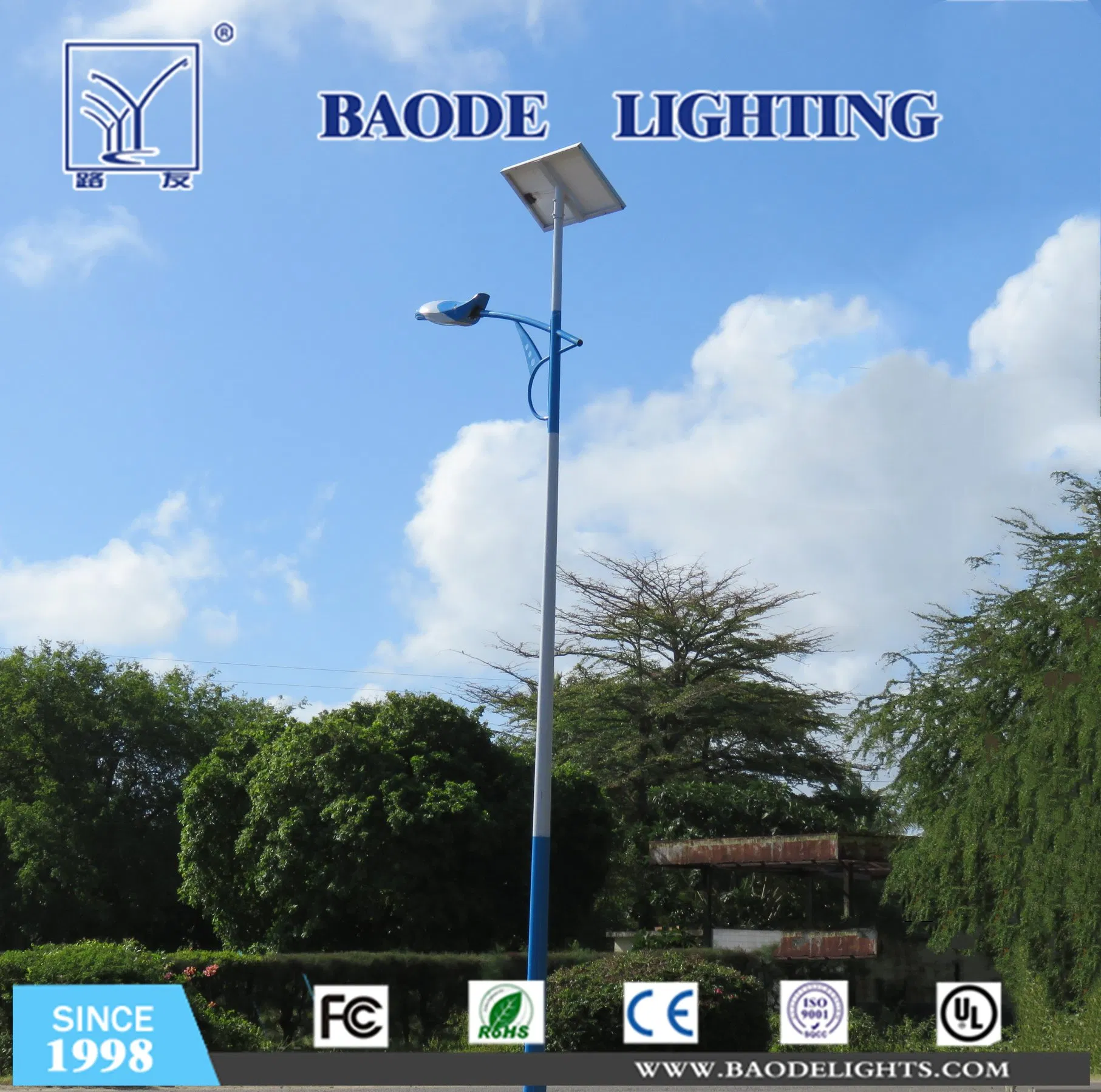 5 Years Warranty IP67 6m 30W Solar LED Street Lighting System