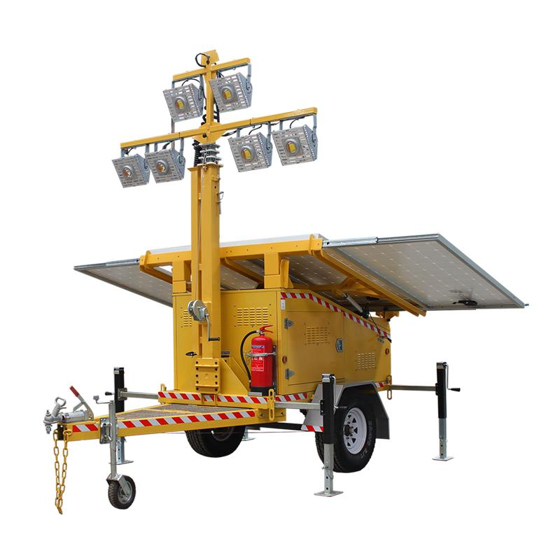 Mobile Solar Surveillance Trailer Quick Deloyment Security System Vts900A-C