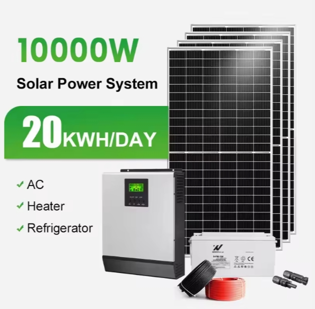 Wholesale 3kw 5kw 6kw 10kw 12kw 15kw 20kw 30kw 50kw 100kw Solar Power System with Complete Kits for Home Energy Storage Hybrid on/off Grid Inverter