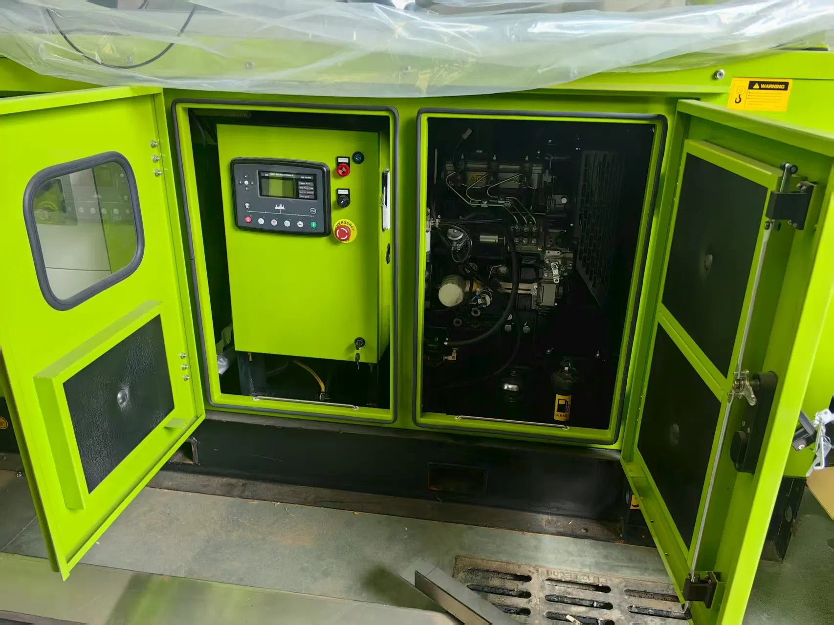 Hybrid Power Solution with Built-in Solar Panel Battery and Diesel Generator