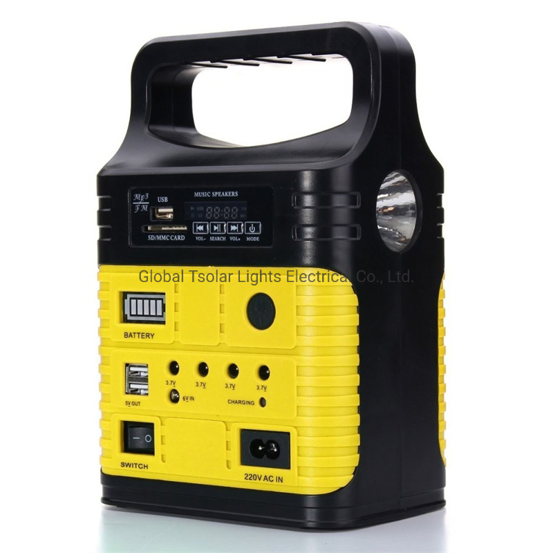 LED Solar Home Power System of Lighting Solar Power Kit Home Security System Solar Radio Solar FM Rechargeable LED Bulbs Solar Home Lighting System