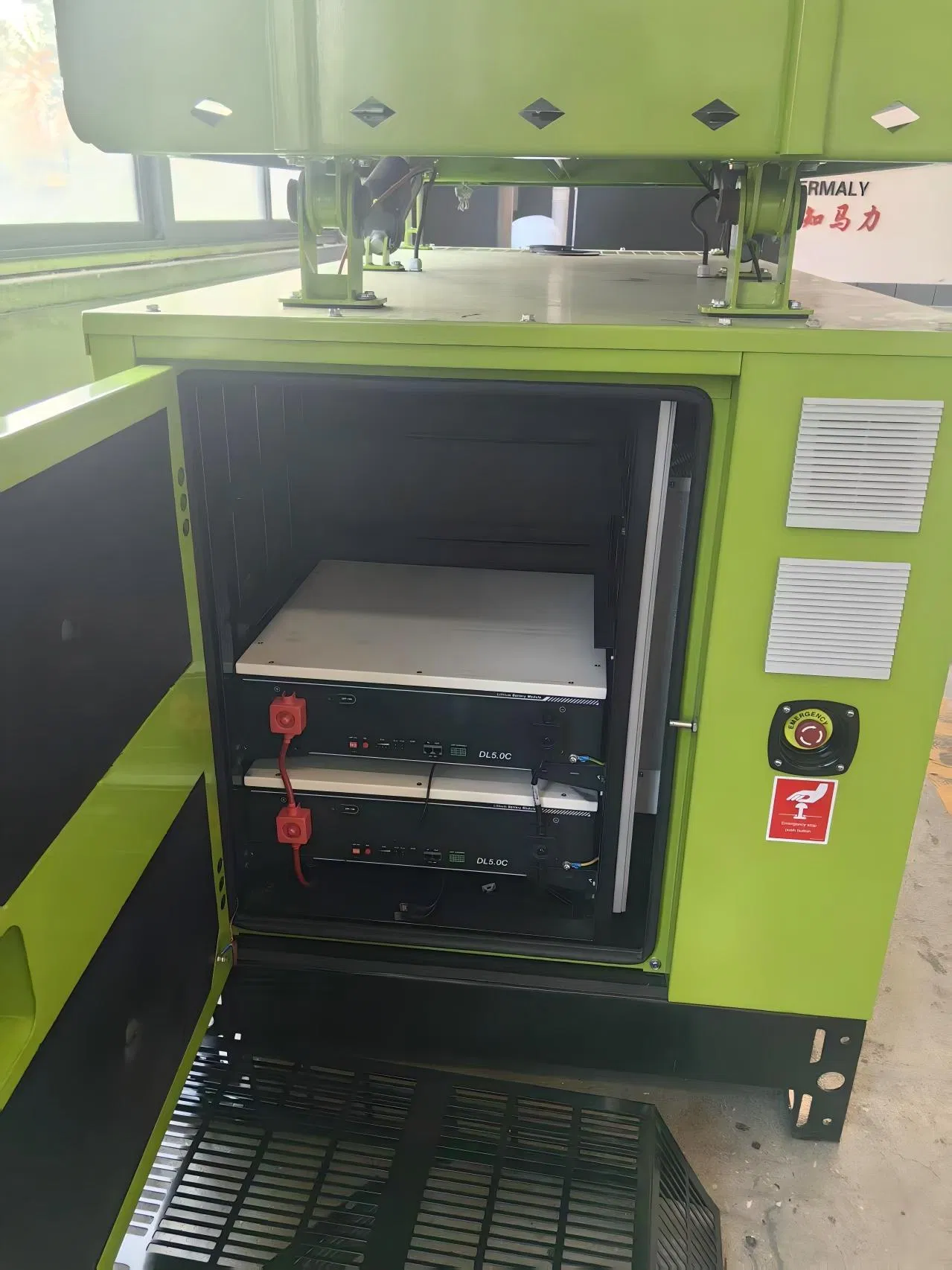 Hybrid Power Solution with Built-in Solar Panel Battery and Diesel Generator