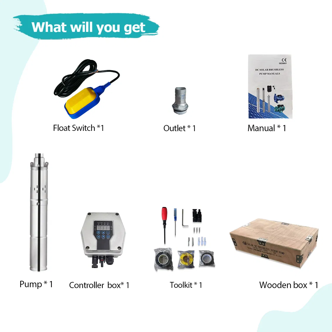 DC Solar Powered Screw Pump System with External Controller, off-Grid Pumping Solution for Borehole and Irrigation