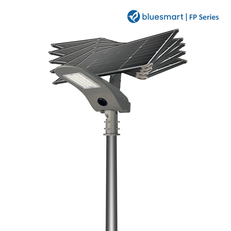 Solar System Security Outdoor Lamp Durable Lithium Battery with Solar Panel and Pole