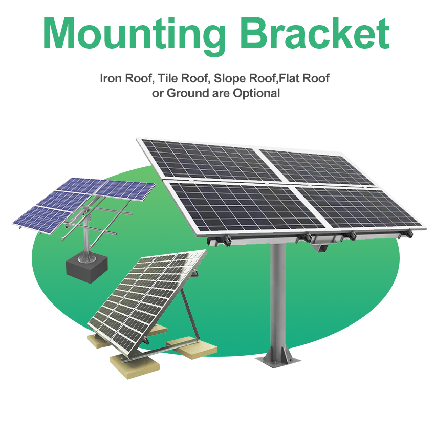 Rooftops Balcony Photovoltaic Complete off Grid 5kw 3kw 1000W 10kw 10 Kw 6kw 15kw Battery Storage Panel Set Energy Hybrid PV Solar Power Systems Price for Home