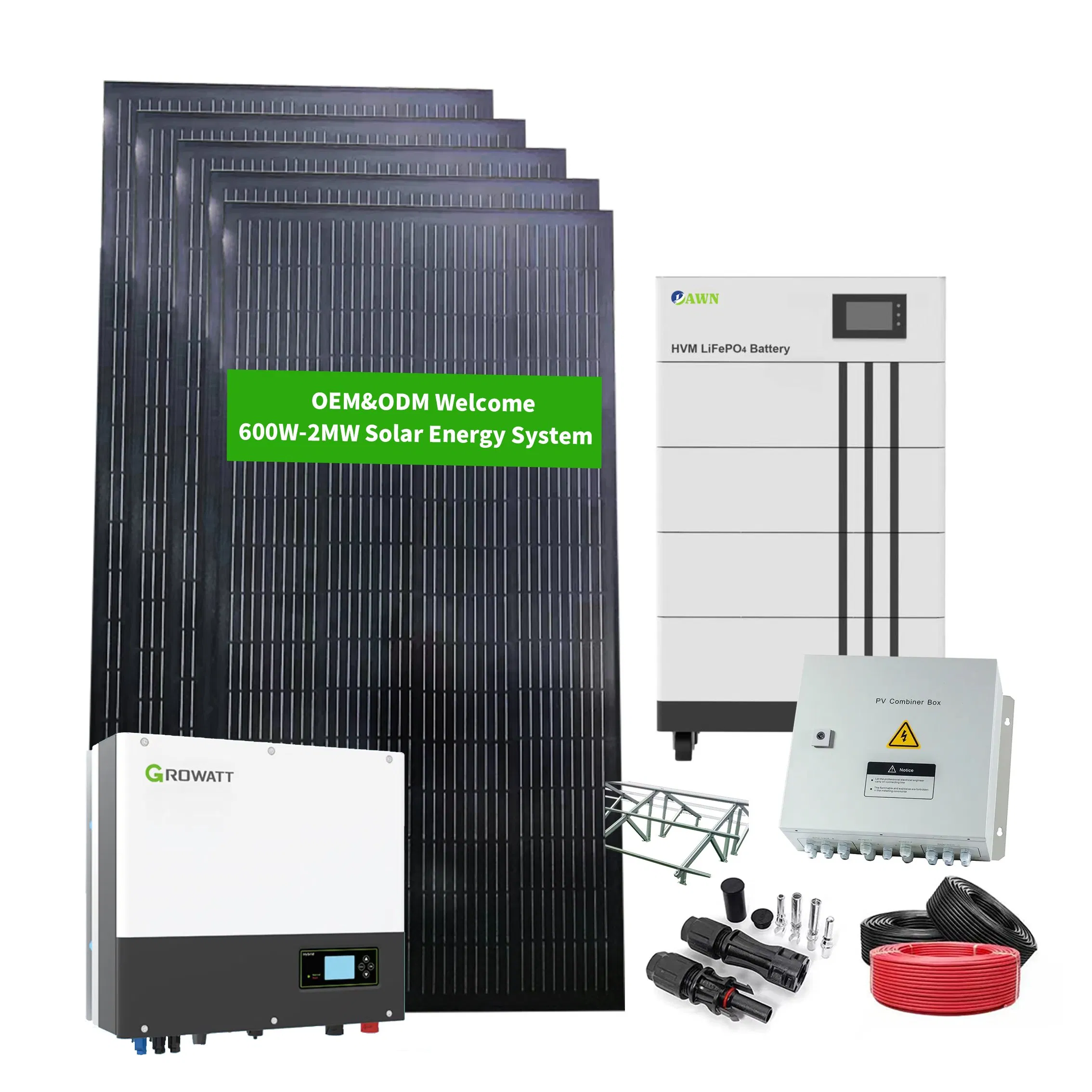 Solar Energy Power System for House Residential Photovoltaic Renewable Solar Panel 6kw