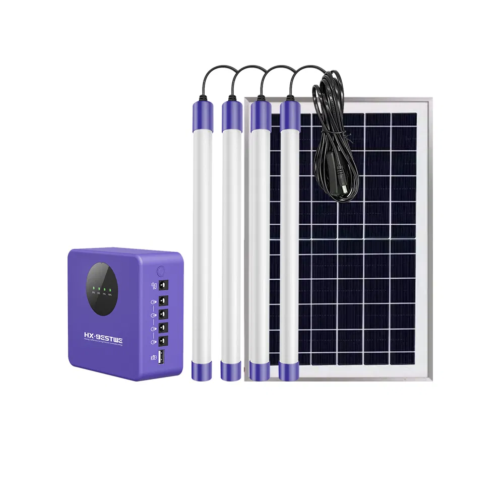 Smart Solar Generator with Rechargeable Battery and LED Lighting Solar Energy Home System