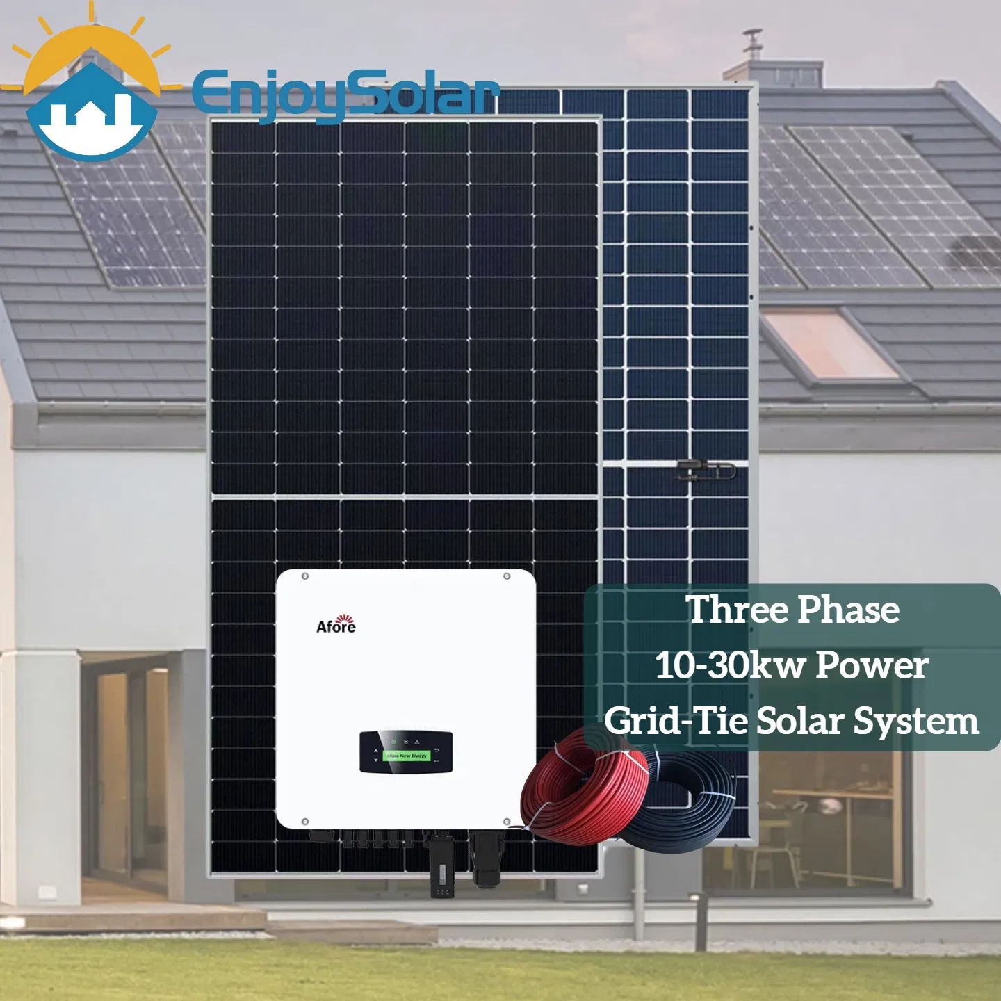 10kVA String Inverter System 12kVA 15kVA Grid-Tied Solar Energy System Kit for Residential Solar Project with Remote Monitor