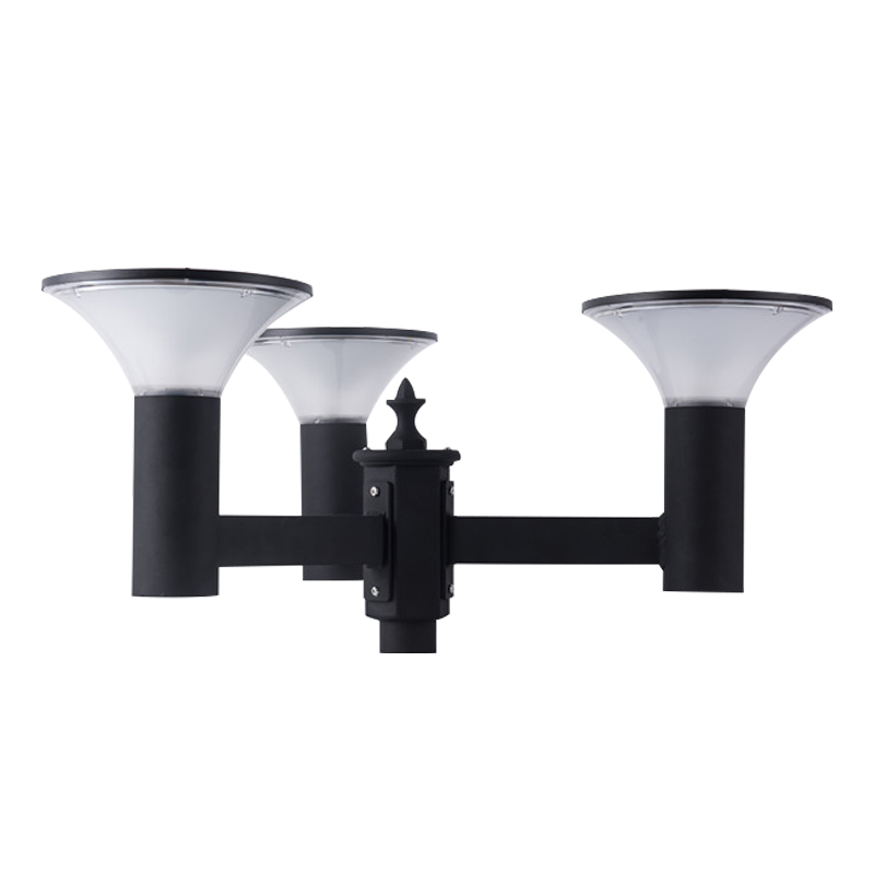 Wire Free Triple Lantern Heads IP67 Garden Light, Waterproof 15W Easy DIY Installation Anti-Corrosion Solar Charging System Square Lighting.