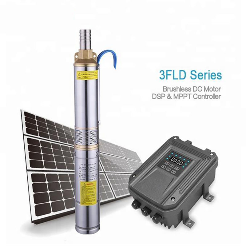 100m Max Head Submersible Solar Pump 1.8m3/H Water Deep Well Pump System