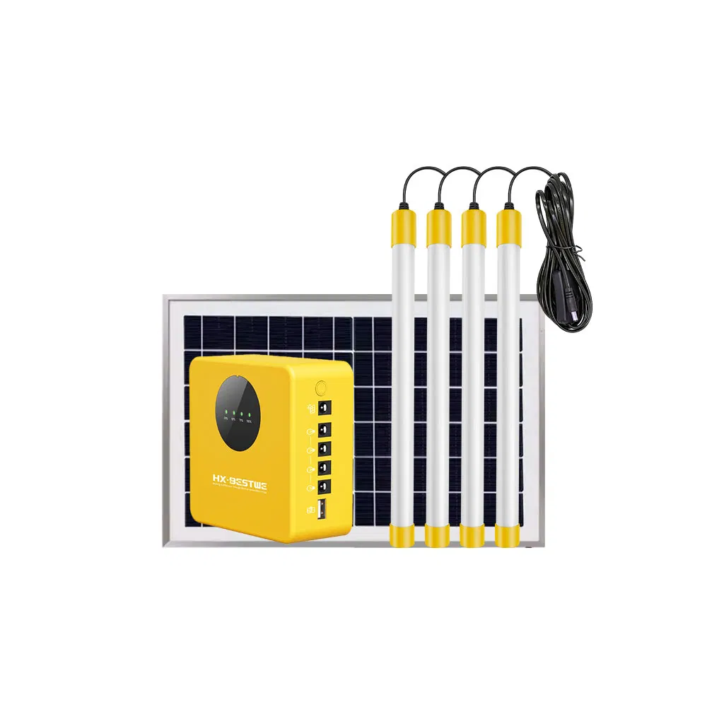 Solar Panel System Le Tube Light Mobile Charging Energy Storage Portable Household Camping Emergency Lighting