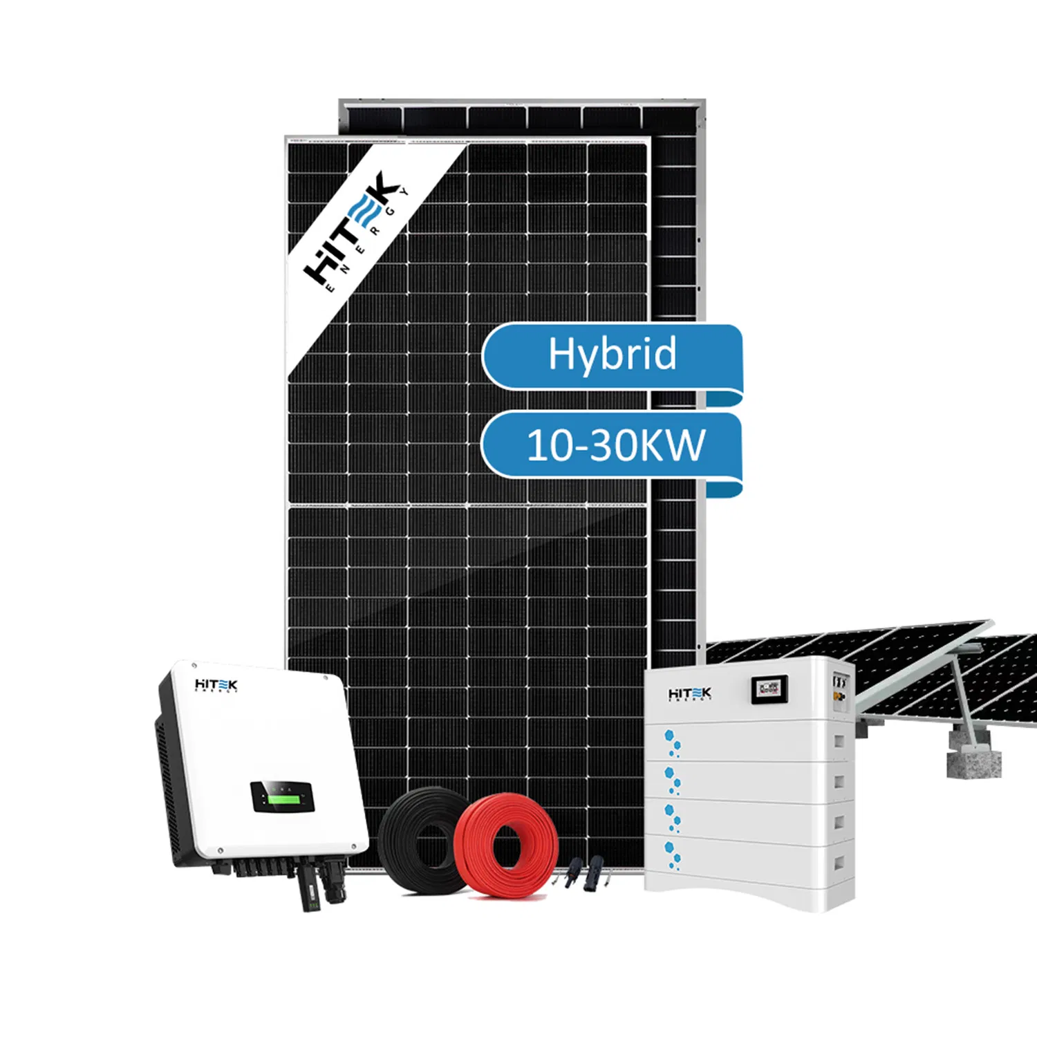 Smart WiFi Hitek 12 Kw Energy Storage Battery 15kw 12kw 10 Kw 8kw Hybrid off Grid Solar PV Module Home Lighting System