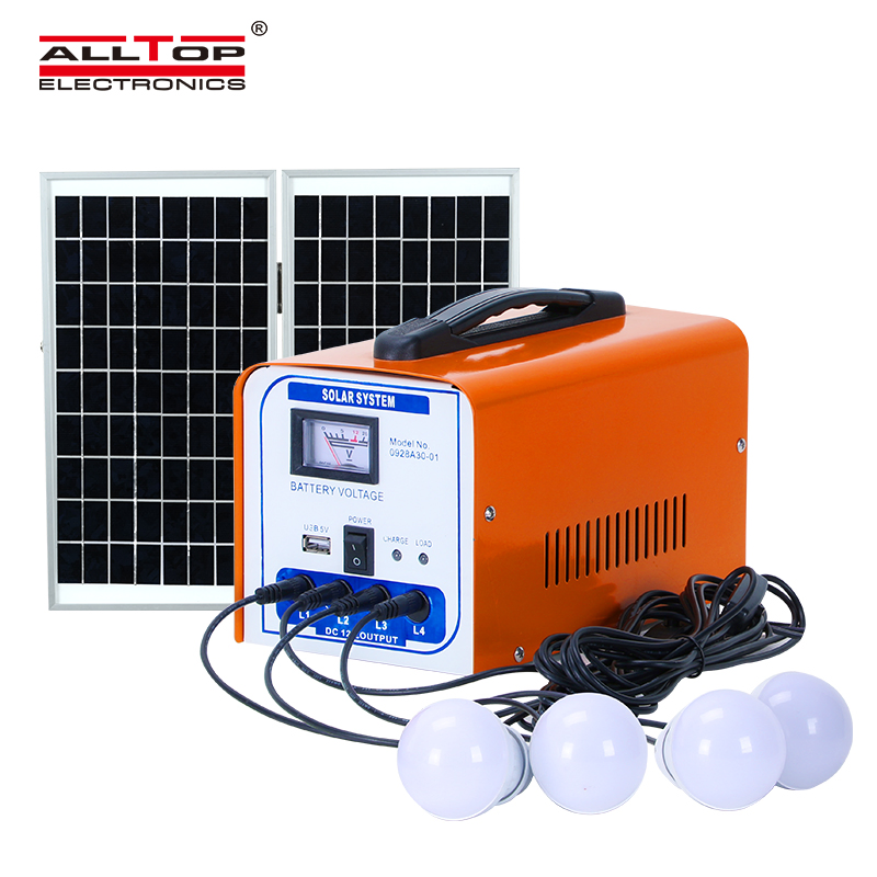 Portable High Quality Energy Saving Security Protection LED Lighting Camping Solar Home Solar Power System