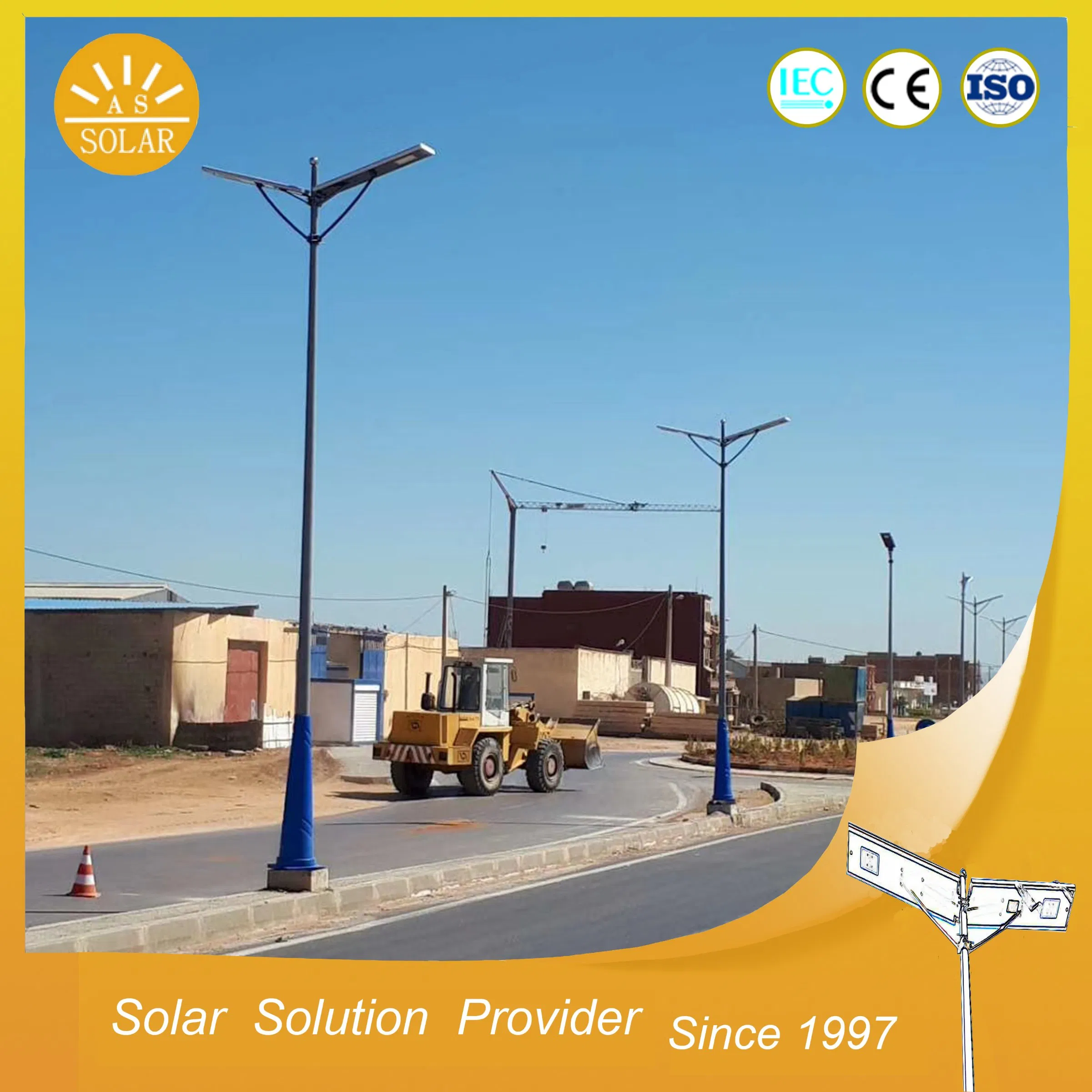 Factory Direct IP65 CREE Chip 50W Solar LED Street Lighting