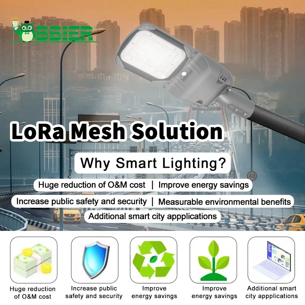 Automatic Adjustment Lighting Mode Lora Mesh Concentrator MPPT Solar Charge Controller Smart Street Lighting System