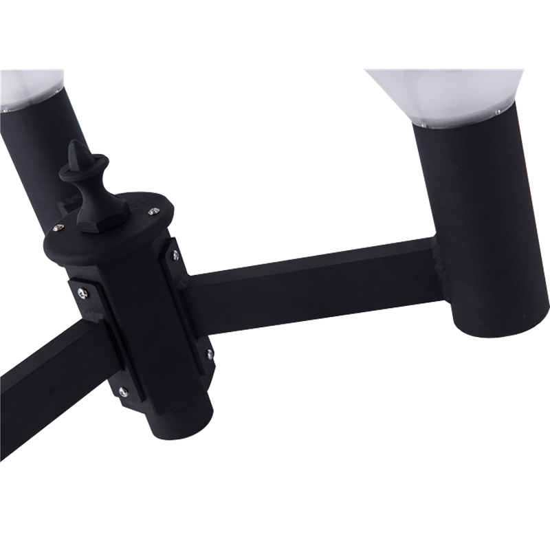 Wire Free Triple Lantern Heads IP67 Garden Light, Waterproof 15W Easy DIY Installation Anti-Corrosion Solar Charging System Square Lighting.