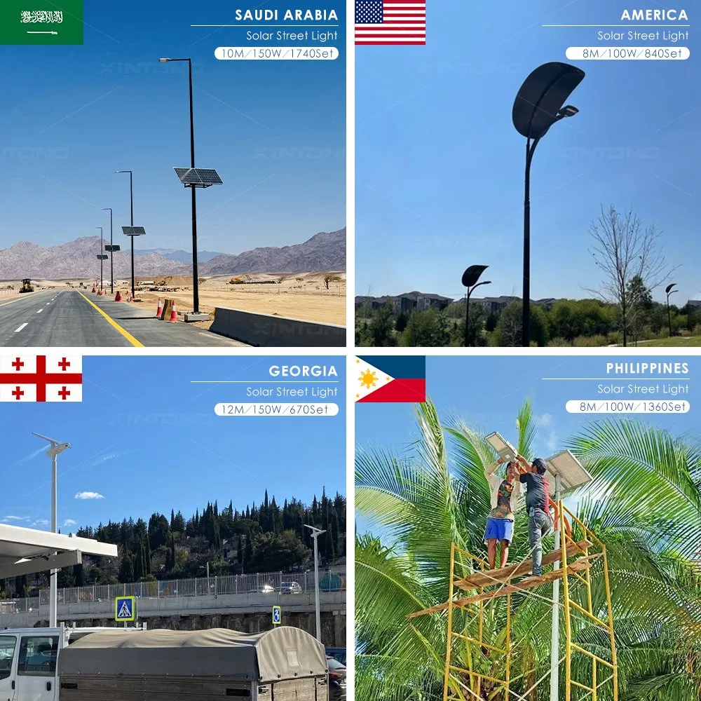 Xintong Waterproof IP66 Outdoor 60W 100W 200W Split LED Solar Street Lamp Light