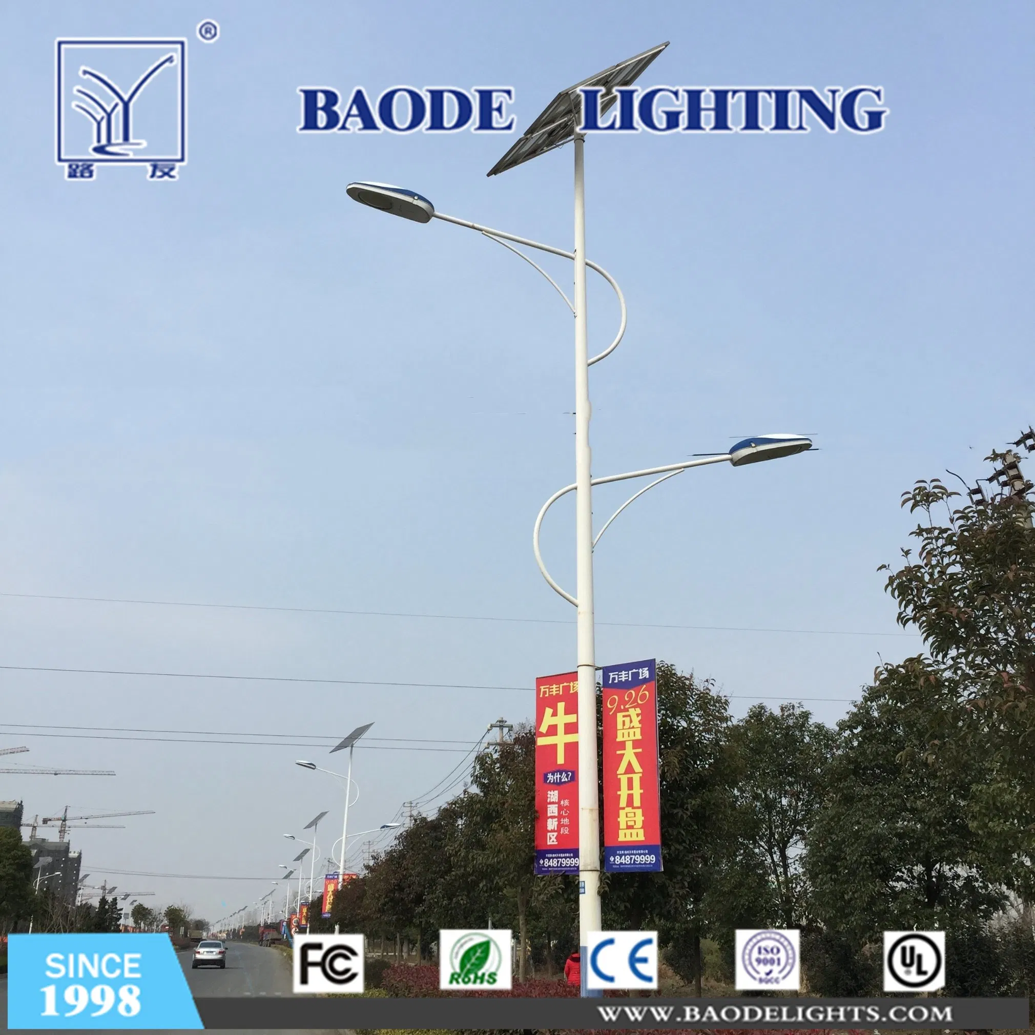 5 Years Warranty IP67 6m 30W Solar LED Street Lighting System