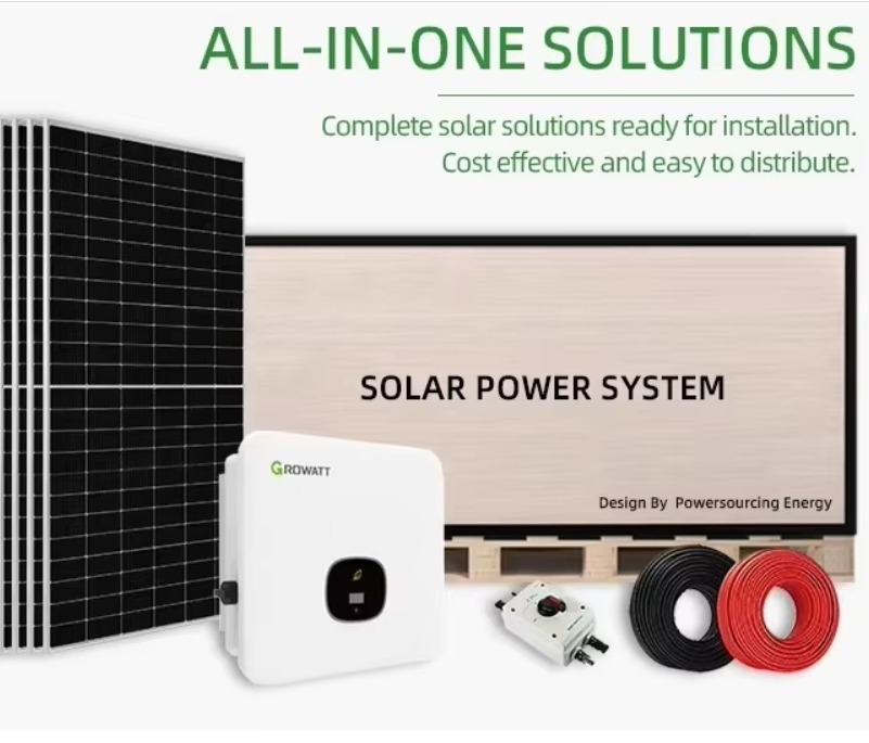 Wholesale 3kw 5kw 6kw 10kw 12kw 15kw 20kw 30kw 50kw 100kw Solar Power System with Complete Kits for Home Energy Storage Hybrid on/off Grid Inverter