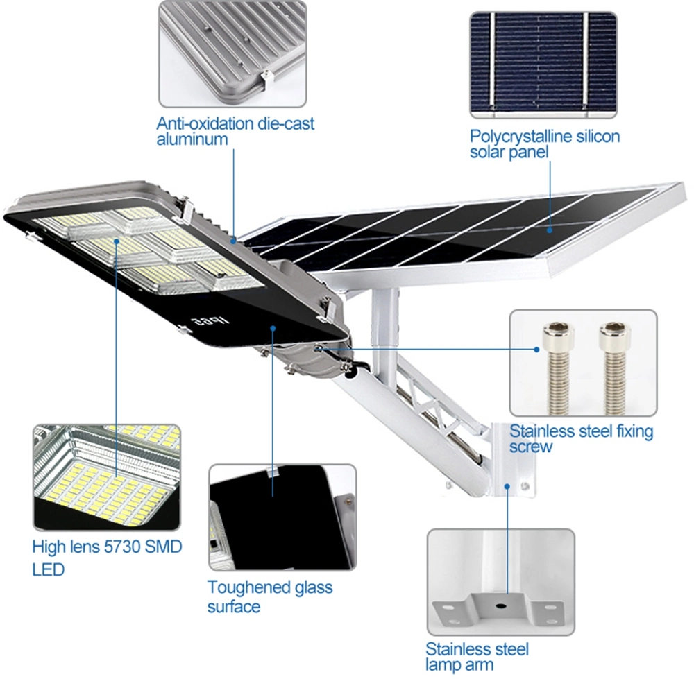 30W 50W 60W 100W 120W 150W Split Solar Street Light IP65 Waterproof Solar LED Light with Infrared Sensor and Radar
