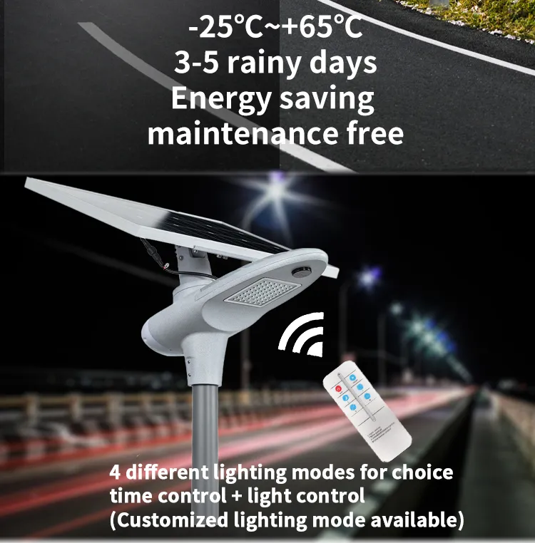 Solar Street LED Light Dimensions