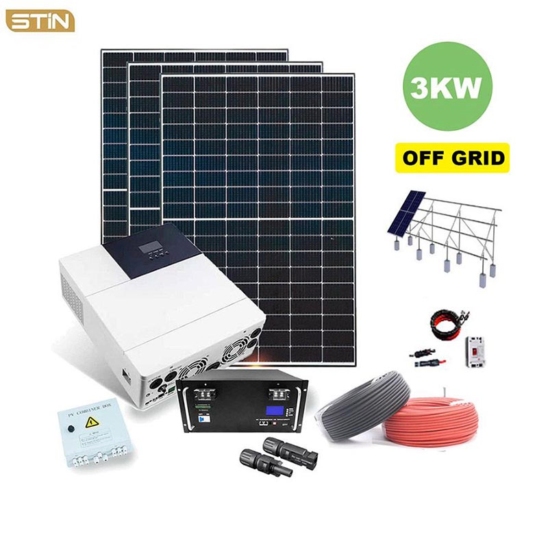 3kw Full House Residential Solar Energy System with Batteries Kits