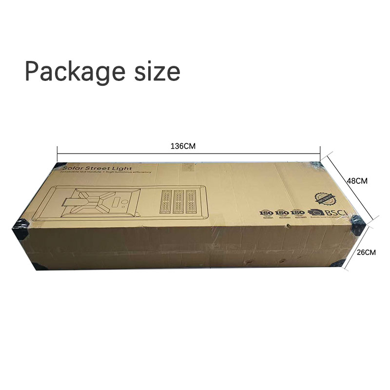 IP65 Solar Street Lighting System with Rotatable LED Module and Long Lifespan Battery