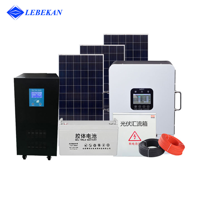 Residential Use Solar Energy System 1kw 2kw 5kw 10kw Solar Inverter Hybrid off Grid Solar System for Home Solar Panel Kit Hybird Solar System Price