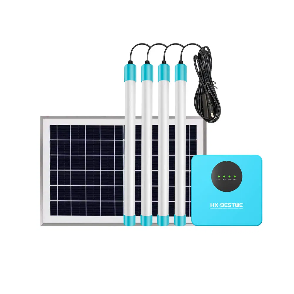 Solar Panel System Le Tube Light Mobile Charging Energy Storage Portable Household Camping Emergency Lighting
