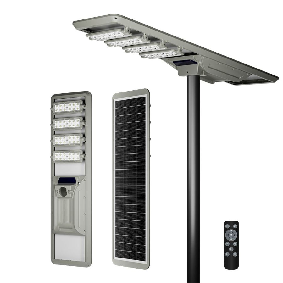 All in One Outdoor New Product Road Flood Lighting Energy Saving Lamp Panel Rechargeable Battery Garden Wall Solar LED Street Light