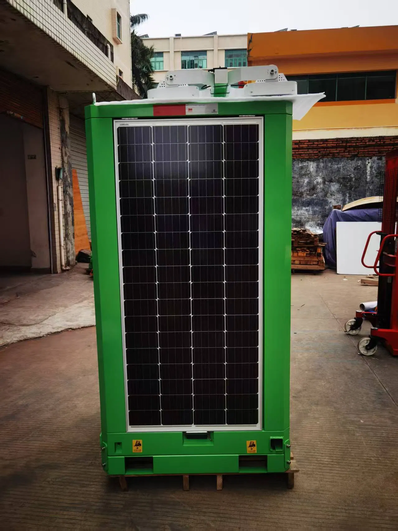 Solar Security Mobile Lighting Tower Unit Cube for Suburban Lighting