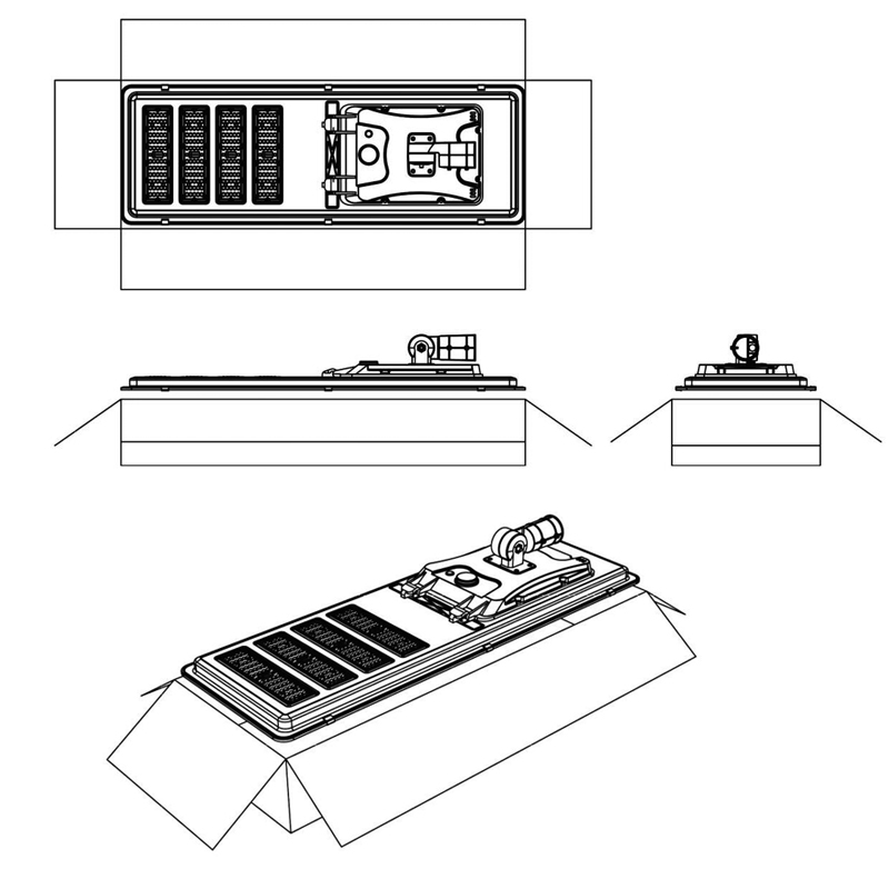 30W 40W 50W Outdoor Fabricado En China Powered Panel System Flood Motion Sensor Road Battery Garden Wall LED All in One Integrated Solar Street Lamp Lighting
