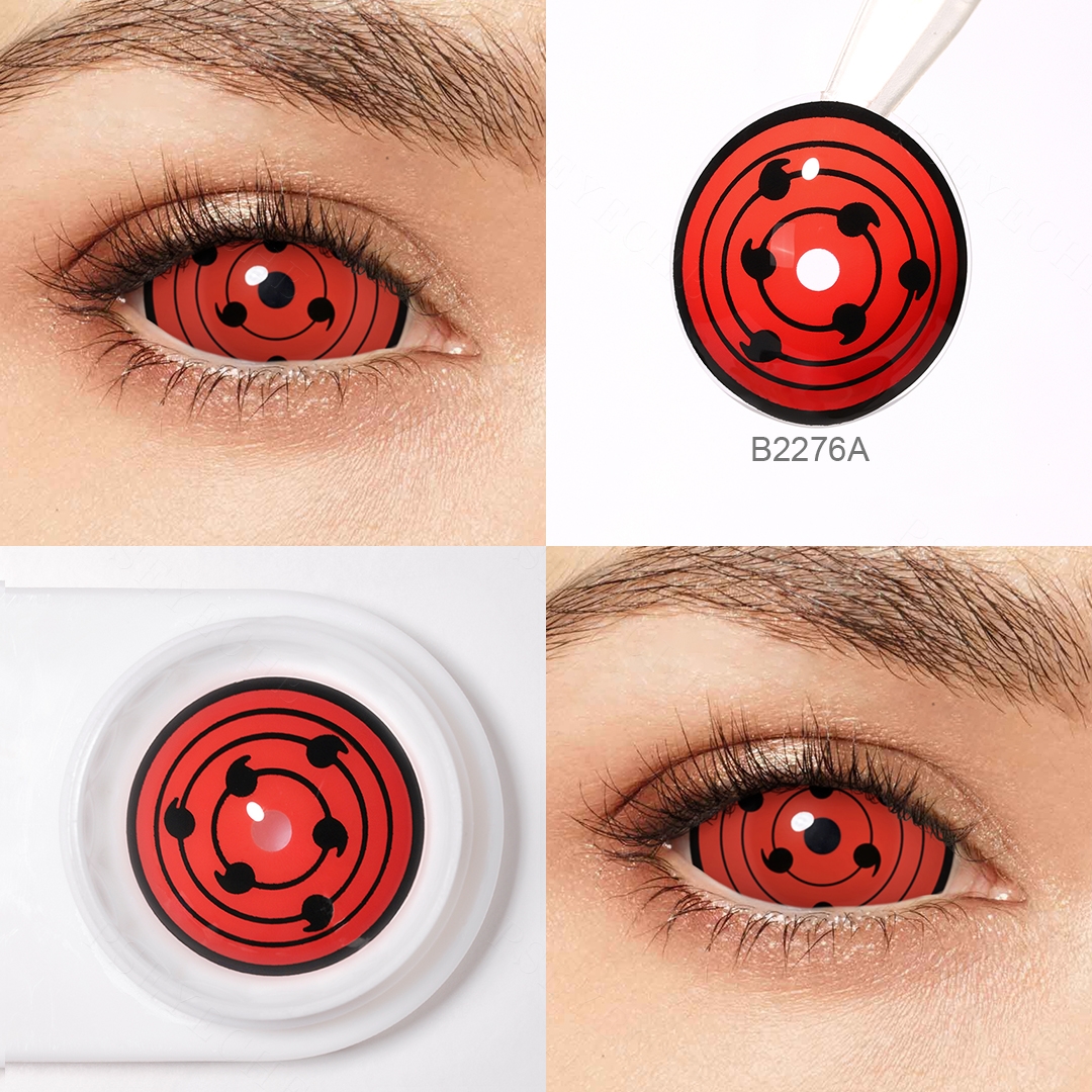 Hot Pseyeche Sclera Contact Lenses 22mm sharingan Anime Style Sclera Lenses Big Contact Lenses Cosplay Eye Lens Lentillas