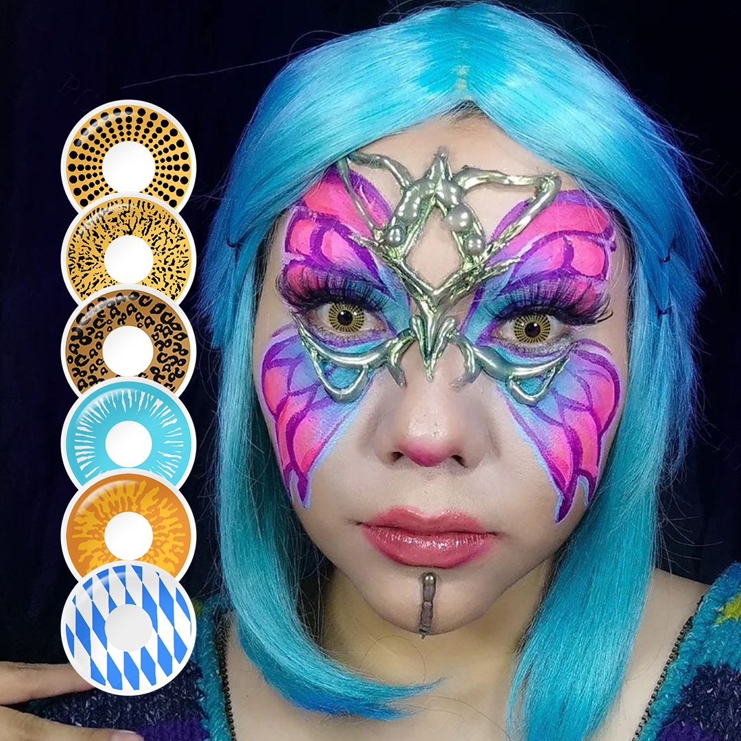 Free Shipping Pseyeche Halloween Contact Lenses Pseyeche Hollywood Eye Cosplay Soft Lens Lentes De Contacto Graduados
