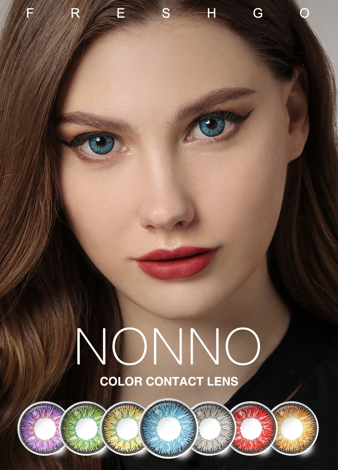 Free Shipping Freshgo Contact Lens Yearly Soft Lentes De Contacto Wholesale Color Eye Contacts Lentes De Contacto De Colores