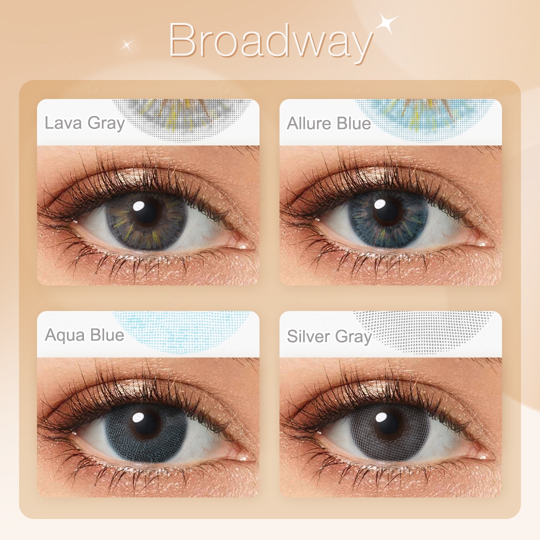 Broadway colored contact lenses display