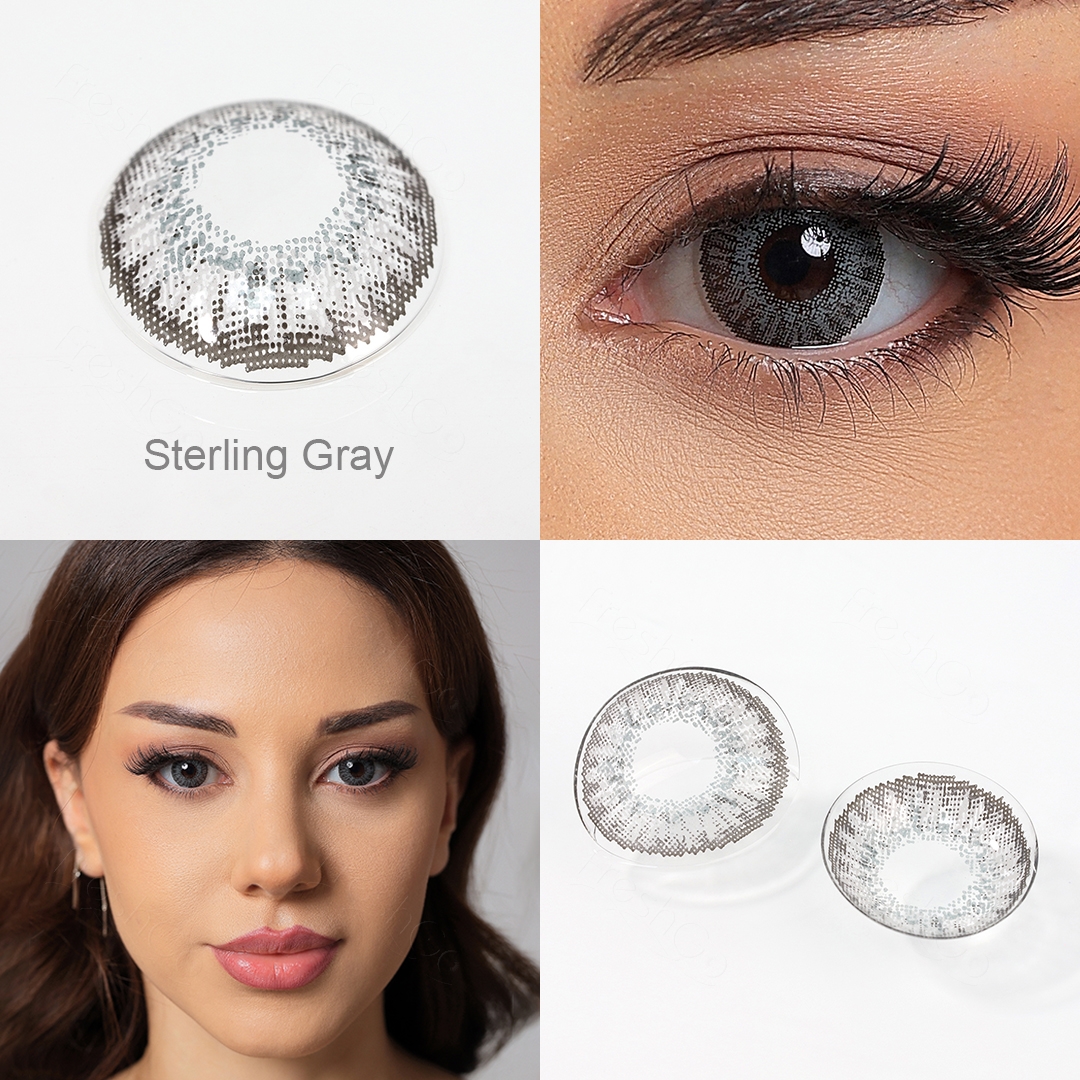 Free Shipping Freshgo 3 Tone Color Contact Lenses Soft Eye Lenses High Quality Yearly 14.5 Colored Contact Lenses Big Eye Lens