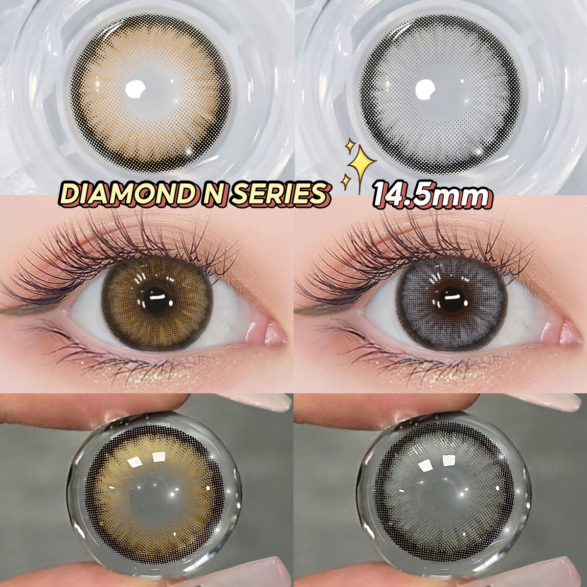 Hot Sale Contact Lenses Free Shipping Soft Wearing 14.5mm Diameter Contacts Color Contact Lens for Eye