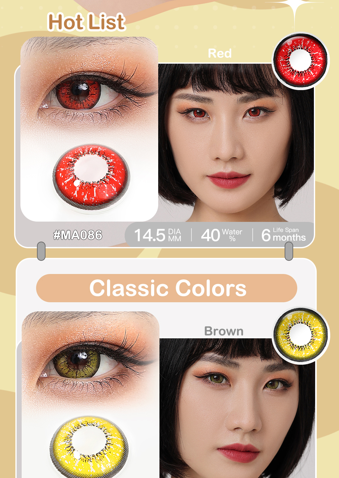 Soft Yearly Contact Lenses Detail